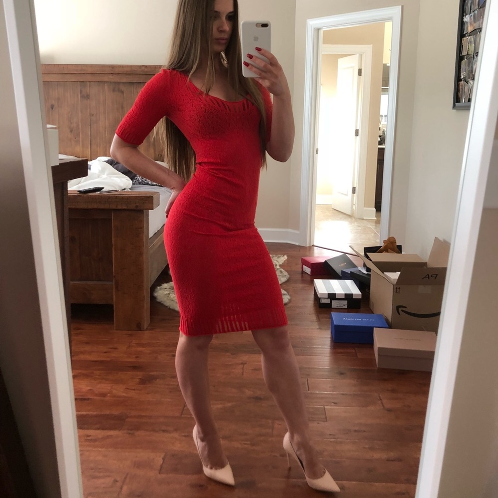 PINKO red dress
